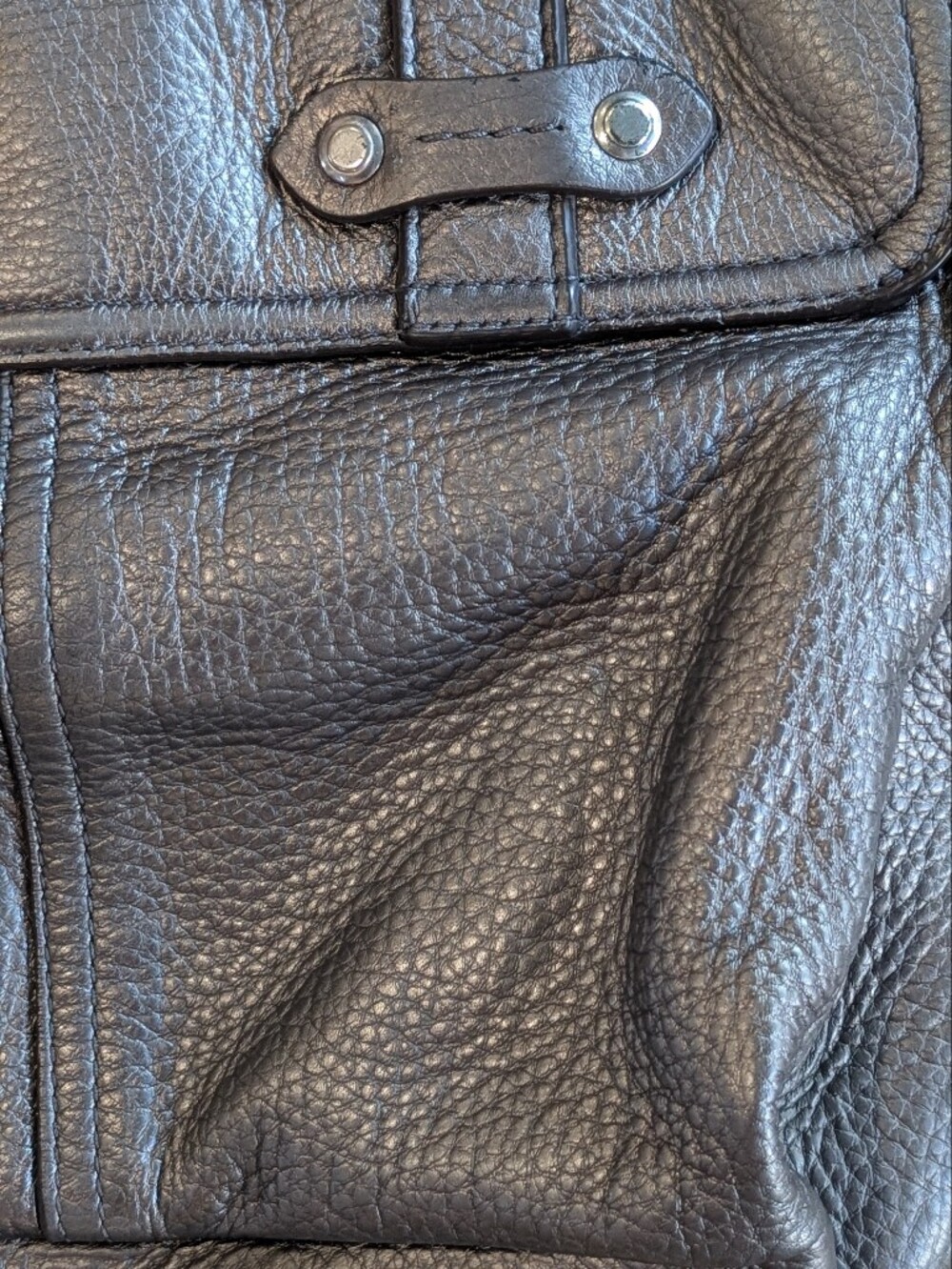 Lauren Ralph Lauren Pewter Leather Crossbody Messenger Bag - Indie Sleeze - Picture 12 of 14
